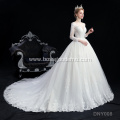 luxury lace white bridal long tail bridal wedding dress white